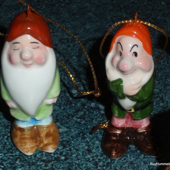 SNOW WHITE AND THE SEVEN DWARFS WALT DISNEY CHRISTMAS ORNAMENTS JAPAN - RARE! - Picture 2 of 9